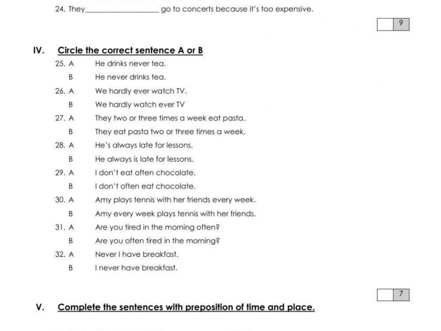 Grade 4 English Free Interactive Worksheets 188978