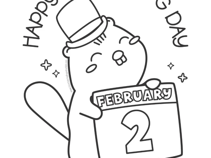 Groundhog Day Coloring Pages Free Printable PDFs Cute Coloring