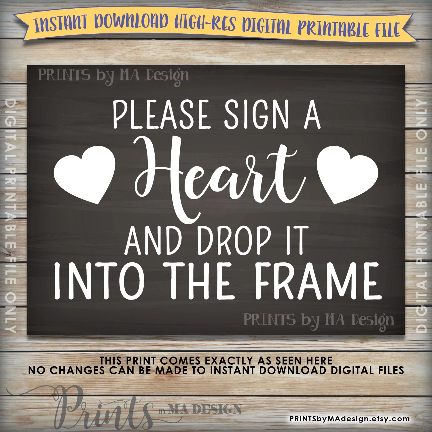 Guestbook Hearts Sign Please Sign A Heart Guest Book Alternative 