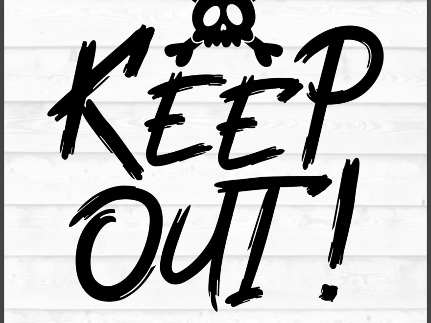 Halloween Keep Out Sign Etsy