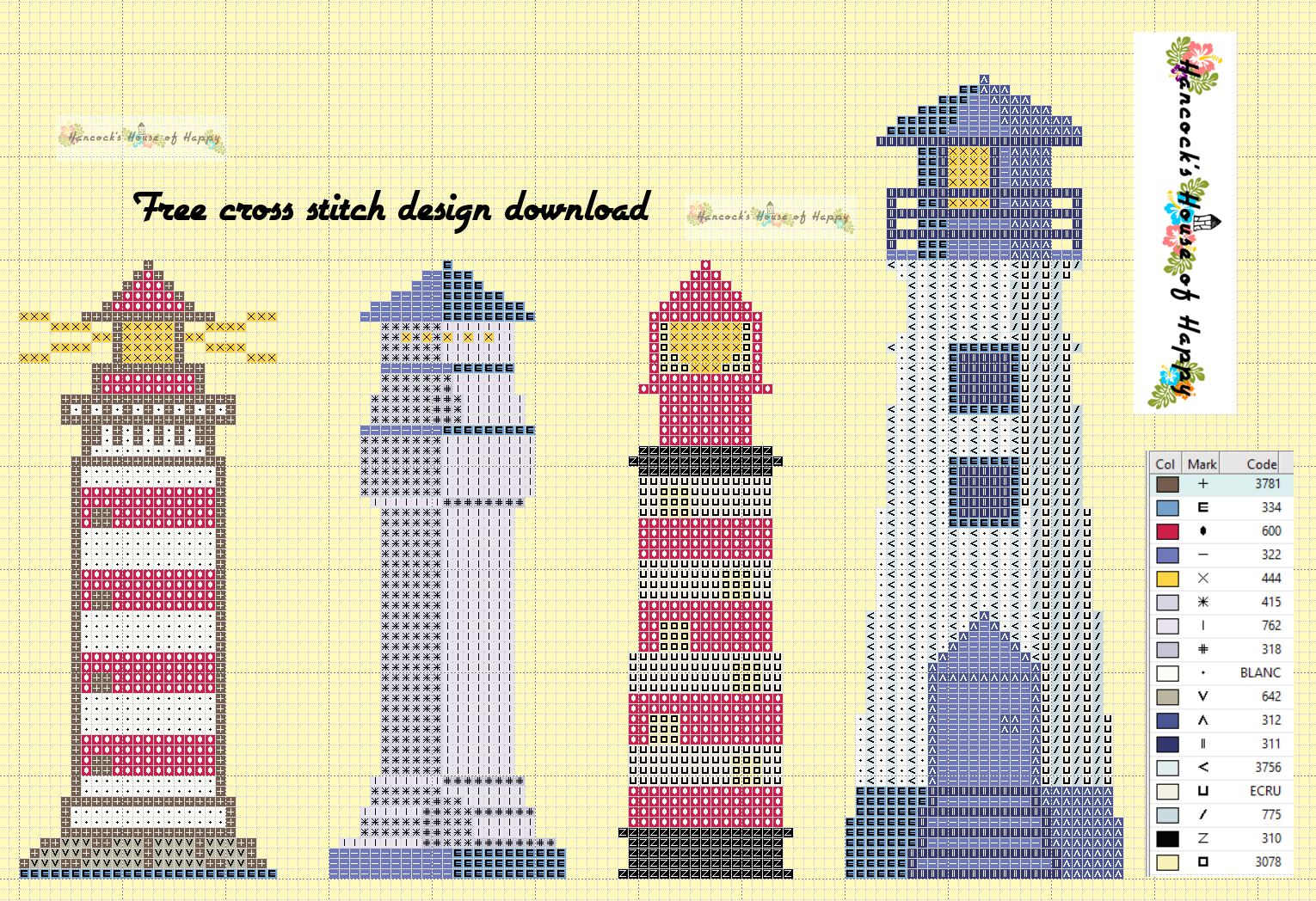 Free Printable Cross Stitch Charts Lighthouse Free Printable Cross Stitch Charts Lighthouse