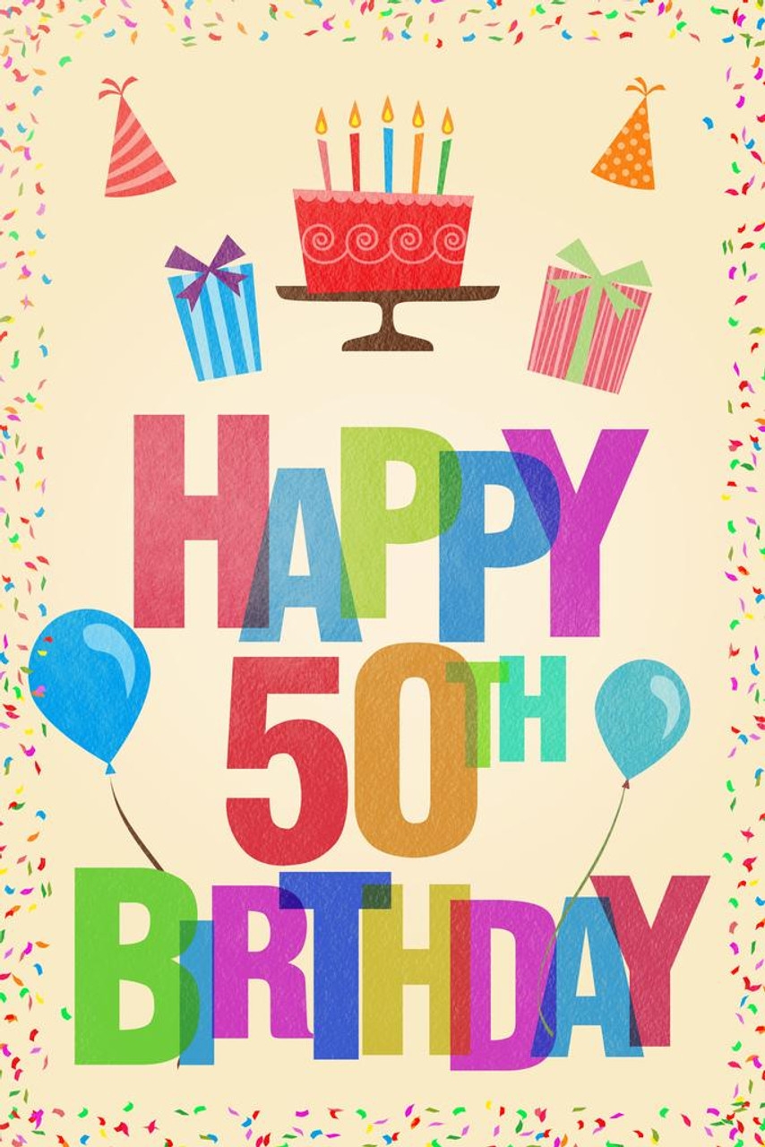 Happy 50th Birthday Printable Sign