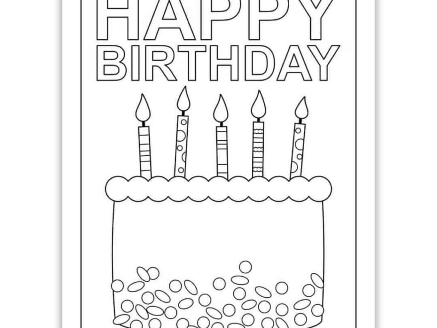 Happy Birthday Coloring Pages Sunshine And Rainy Days
