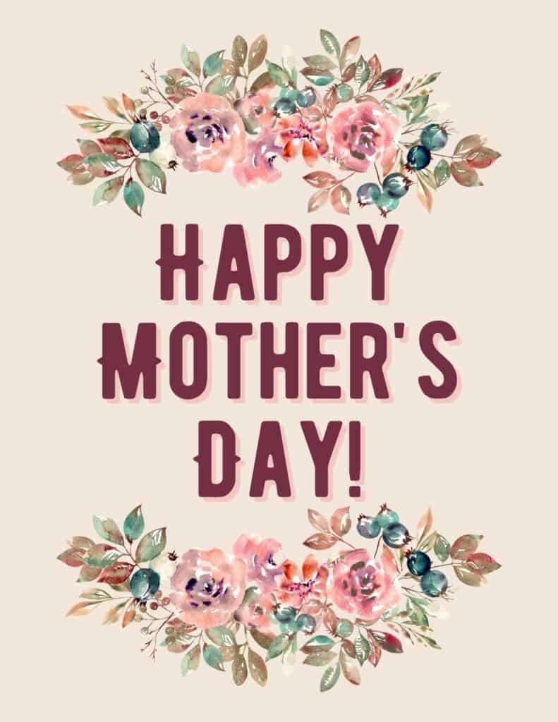 Mothers Day Printable Sign Mothers Day Printable Sign