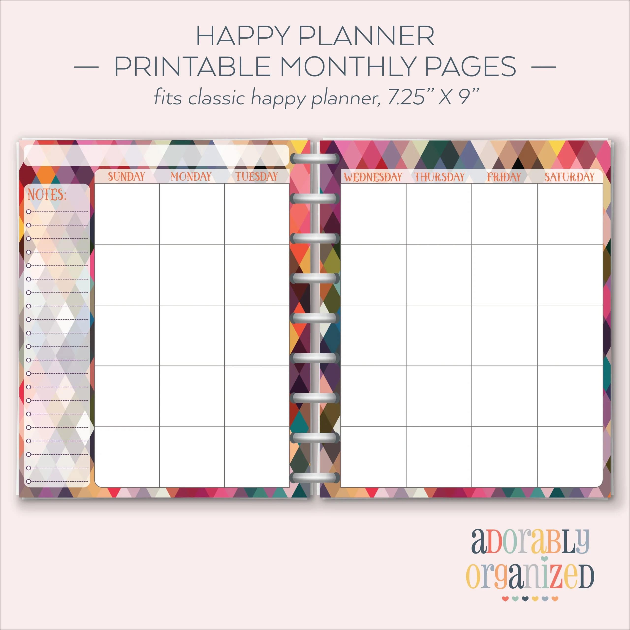 HAPPY PLANNER PRINTABLE Monthly Planner Refills Inserts 7 X 9 25 Geo Brights Create 365 Me My Big Ideas Mambi Undated Etsy HAPPY PLANNER PRINTABLE Monthly Planner Refills Inserts 7 X 9 25 Geo Brights Create 365 Me My Big Ideas Mambi Undated Etsy