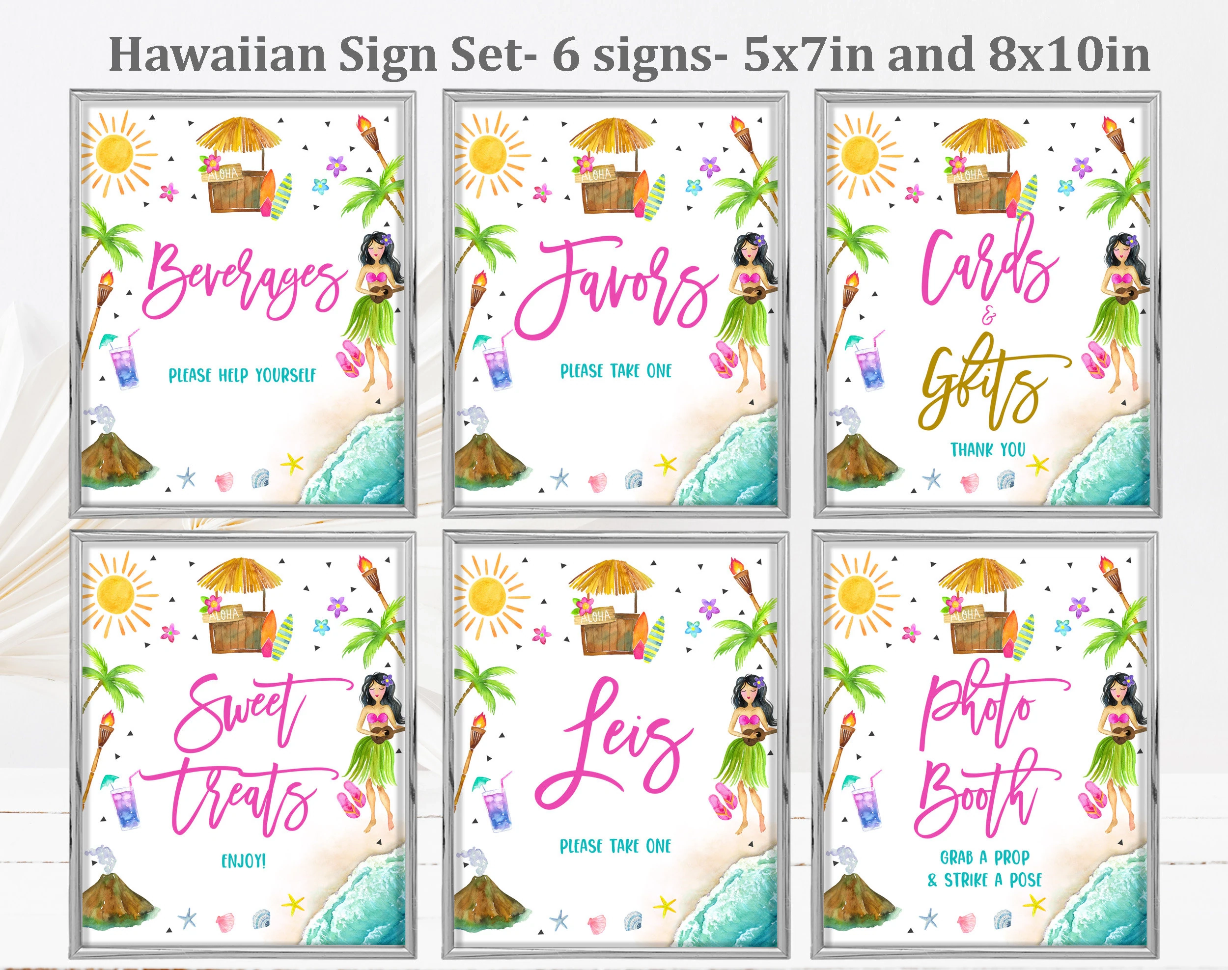 Hawaiian Printables Candy Bar Sign