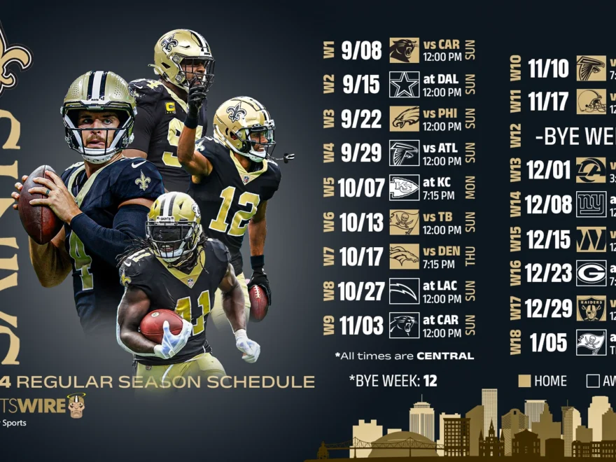 Here Is Our Downloadable New Orleans Saints 2024 Schedule