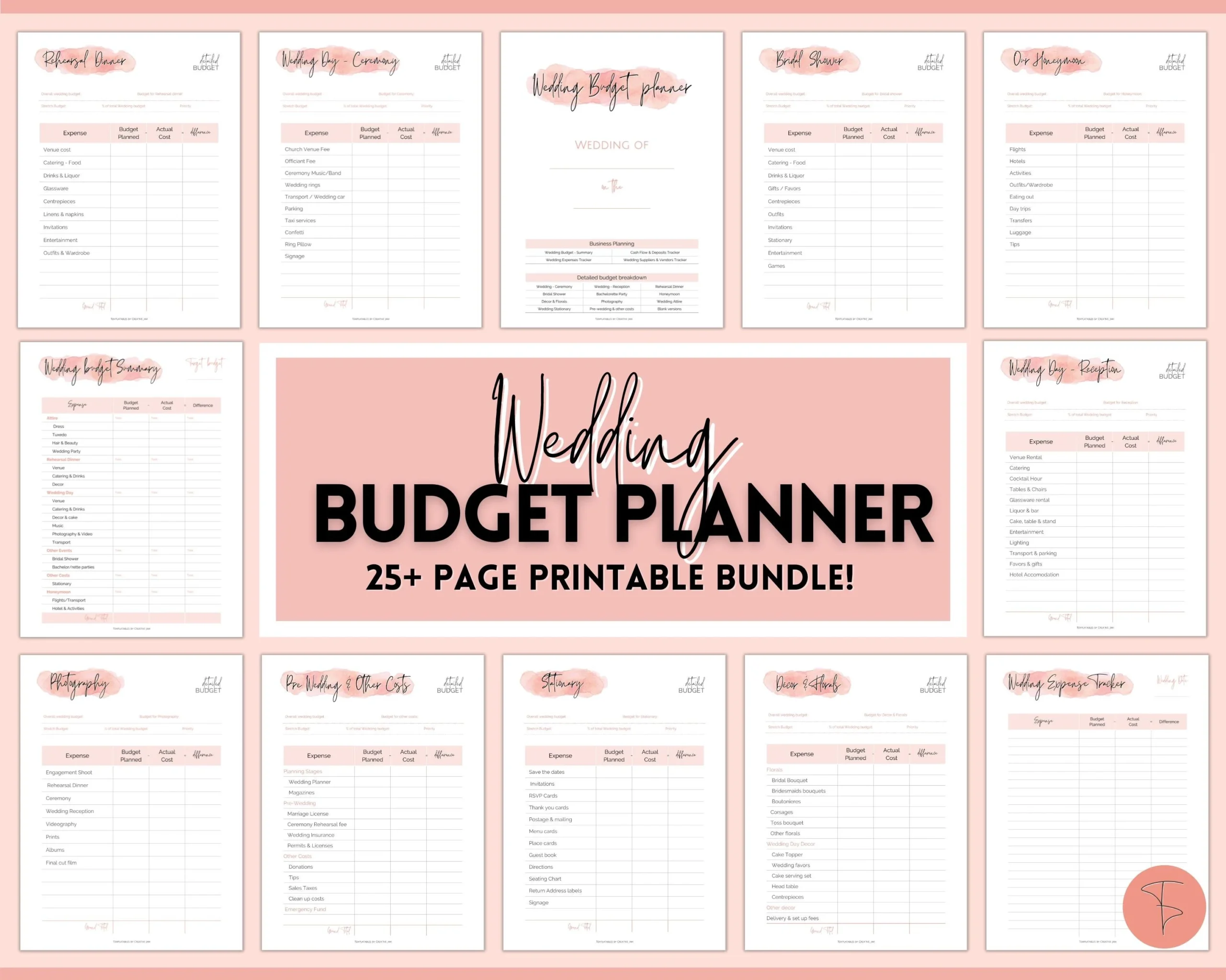 Wedding Planner Printable Etsy Wedding Planner Printable Etsy