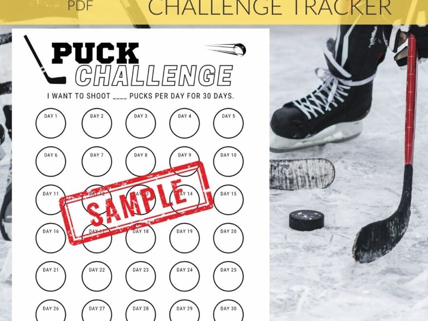 Hockey Puck 30 Day Challenge Tracker PDF Etsy