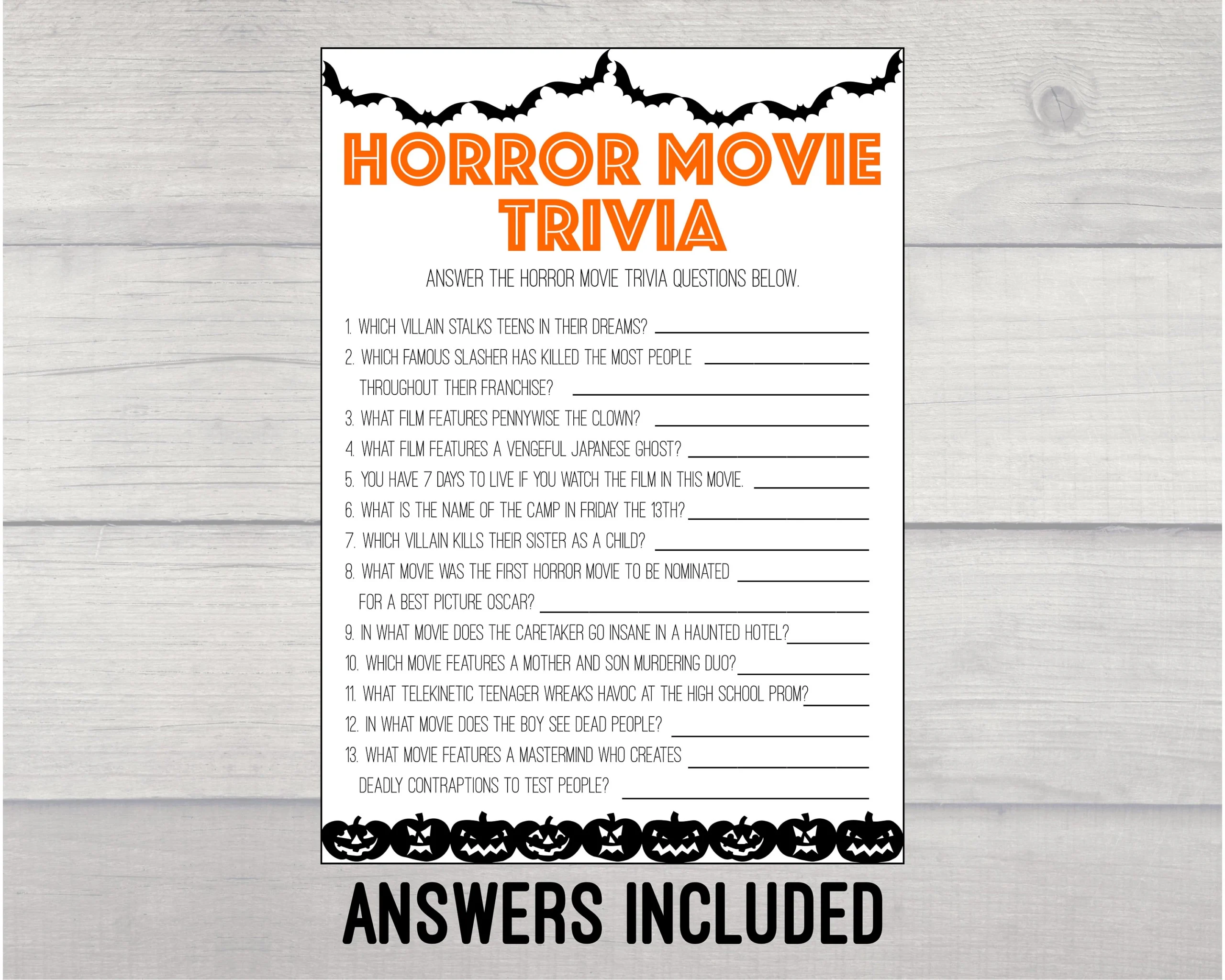Movie Monster Printable Quiz Worksheets Movie Monster Printable Quiz Worksheets