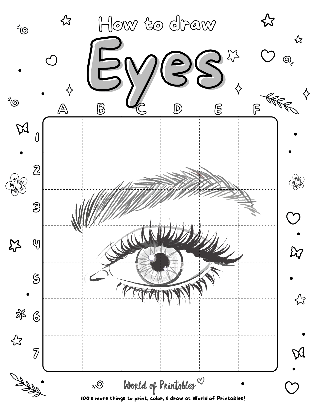 How To Draw Eyes Easy Step By Step Printable Activities World Of Printables How To Draw Eyes Easy Step By Step Printable Activities World Of Printables