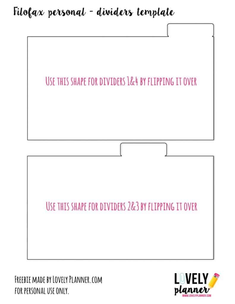 How To Make Planner Dividers For Your Filofax Or Kikki K Free 