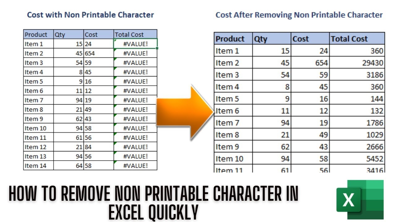 How To Remove The Non Printable Characters Quickly In Excel How To Remove The Non Printable Characters Quickly In Excel