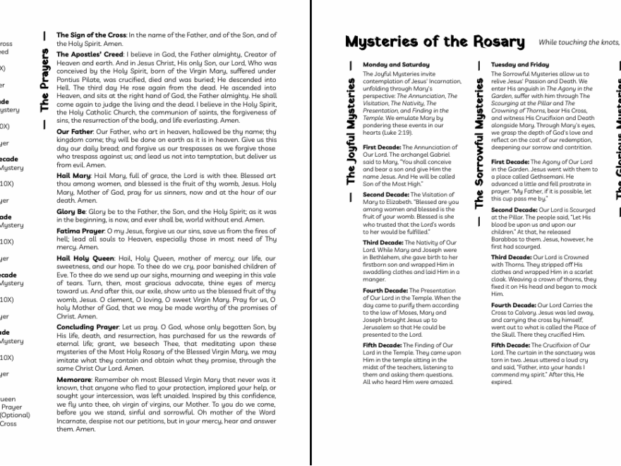 I Made A Concise Handout For Praying The Rosary R Catholicism