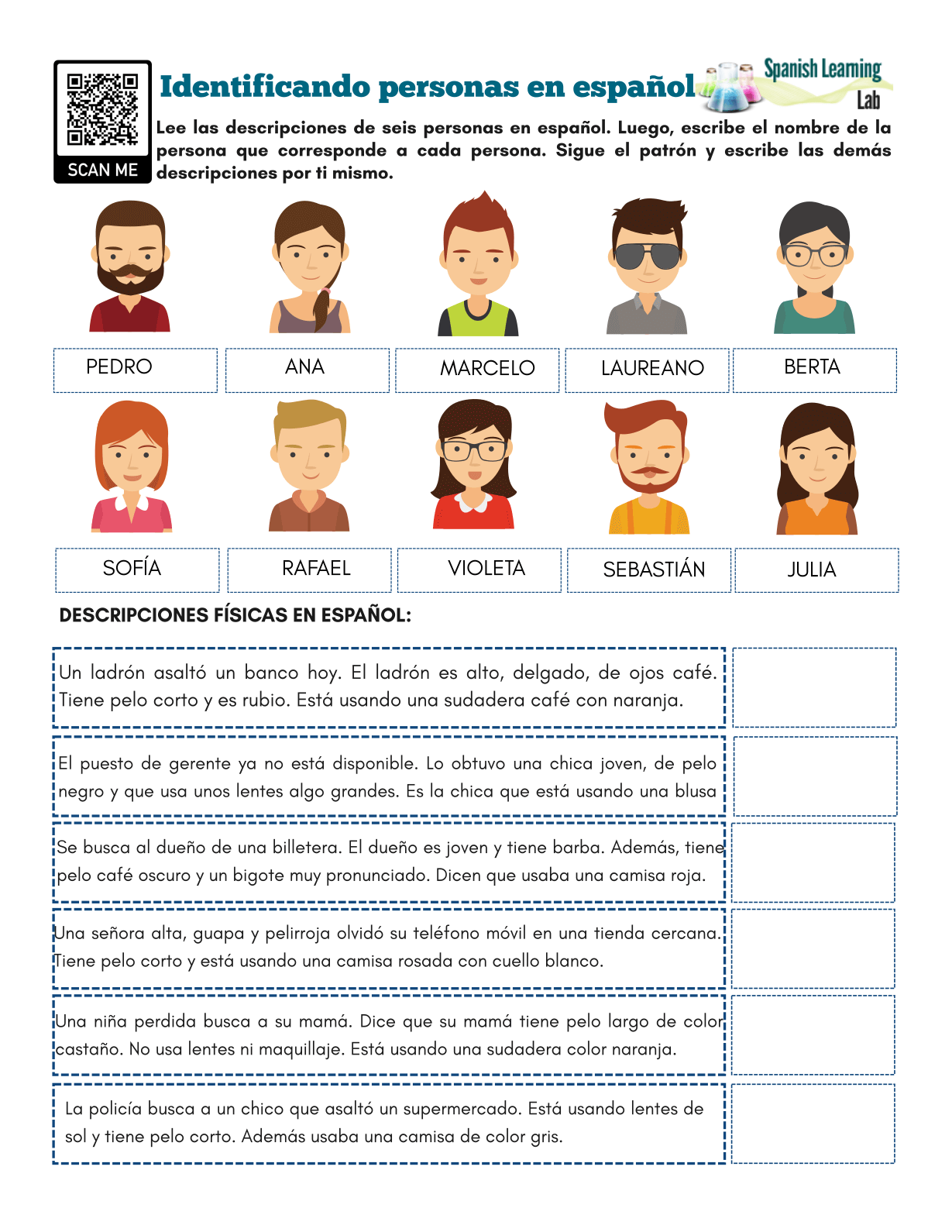 Personality Quiz In Spanish Printable Worksheet Personality Quiz In Spanish Printable Worksheet