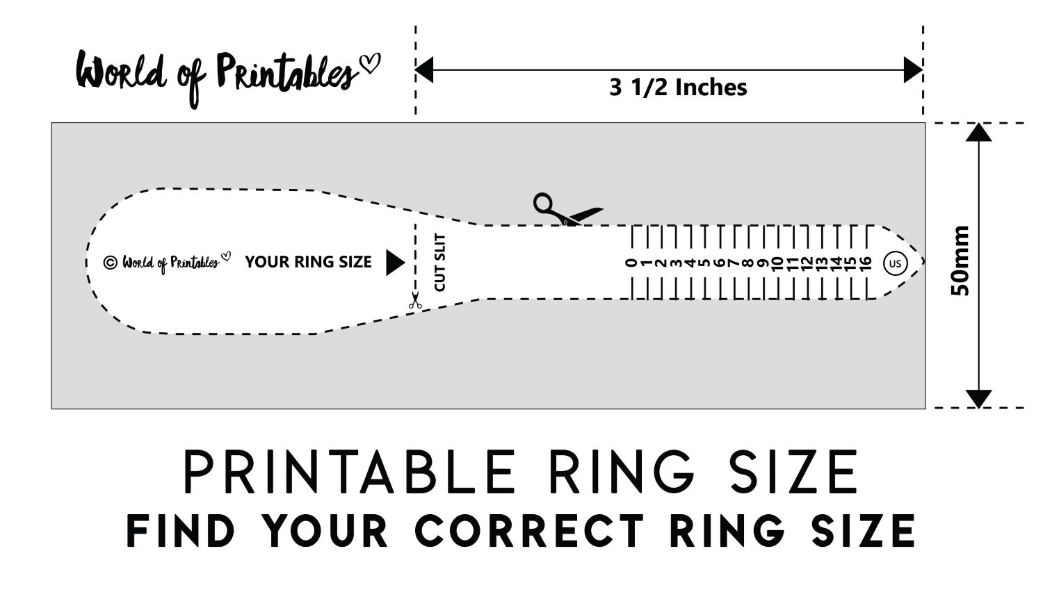 Inches Measure Ring Size Without Ruler Ruler How To Measure A Ring 