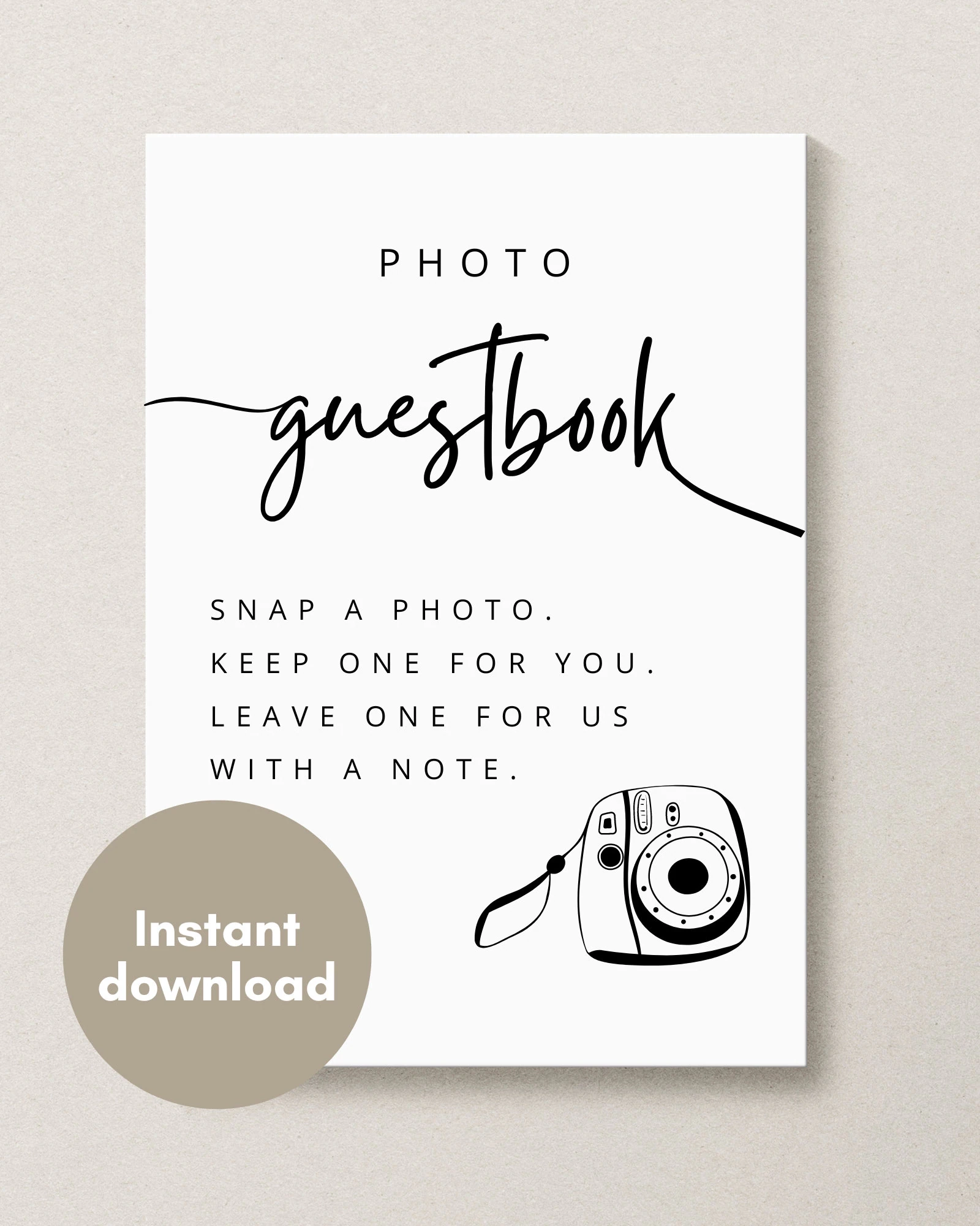 Polaroid Guest Book Sign Free Printable Polaroid Guest Book Sign Free Printable