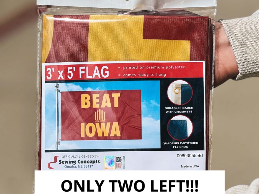 ISU Book Store On X Only 2 Beat Iowa Flags Left don 39 t Miss Your