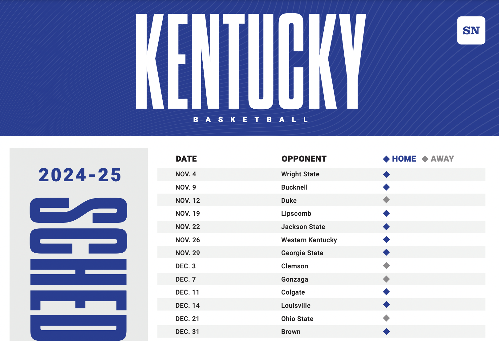 kentucky men s basketball printable schedule 2024 25 with dates