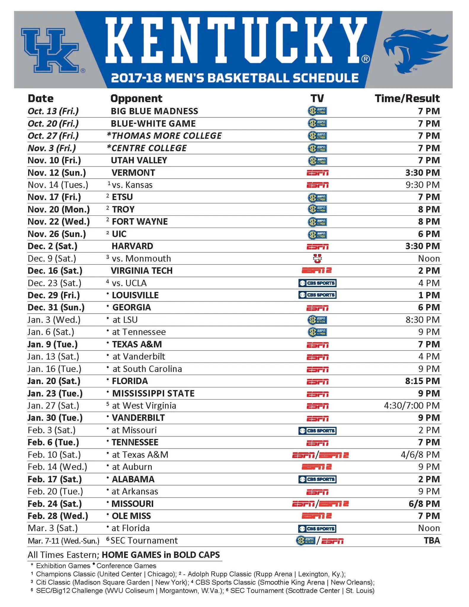 Wvu Printable Basketball Tv Schedule 2026