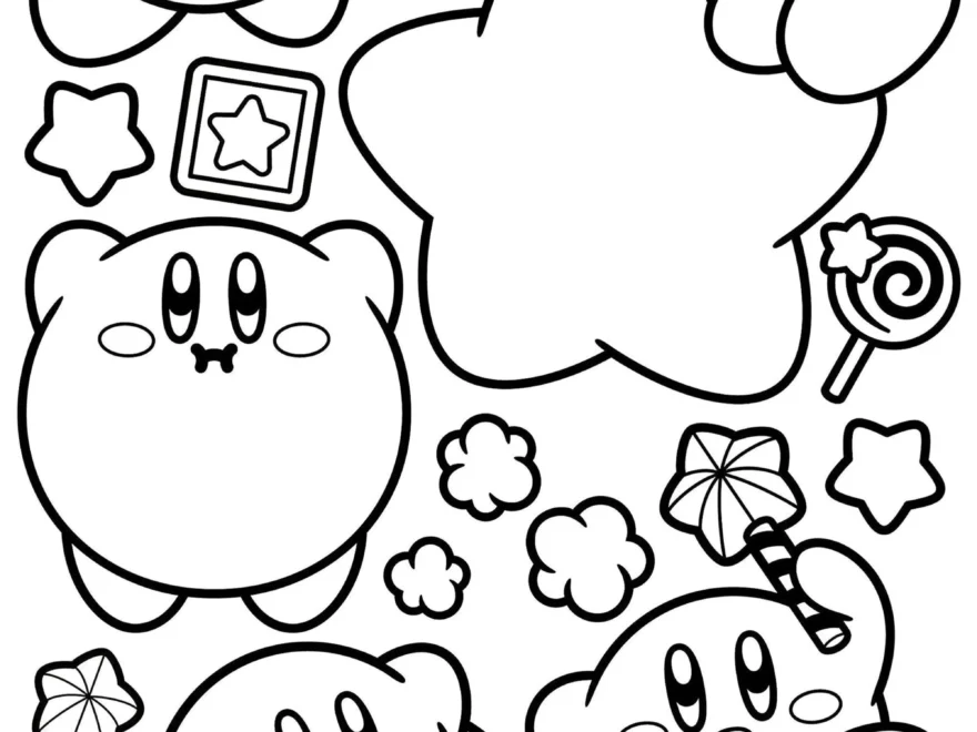 Kirby Nintendo s Famous Pink Ball Kirby Coloring Pages