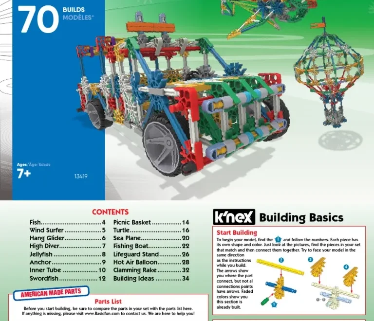 KNEX 70 Model PDF Outdoor Recreation Water Sports