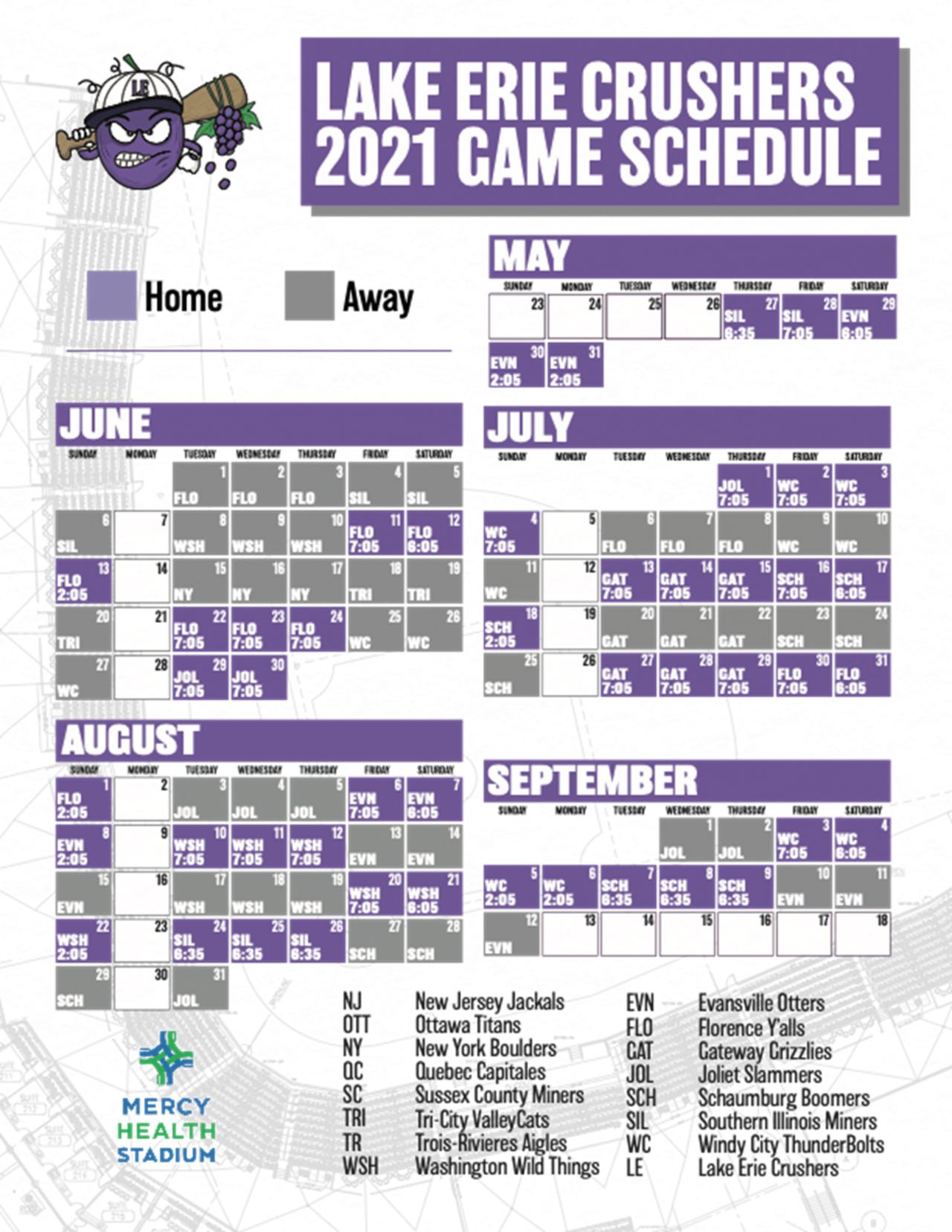 Lake Erie Crushers 2021 Schedule Released Cleveland Lake Erie Crushers 2021 Schedule Released Cleveland