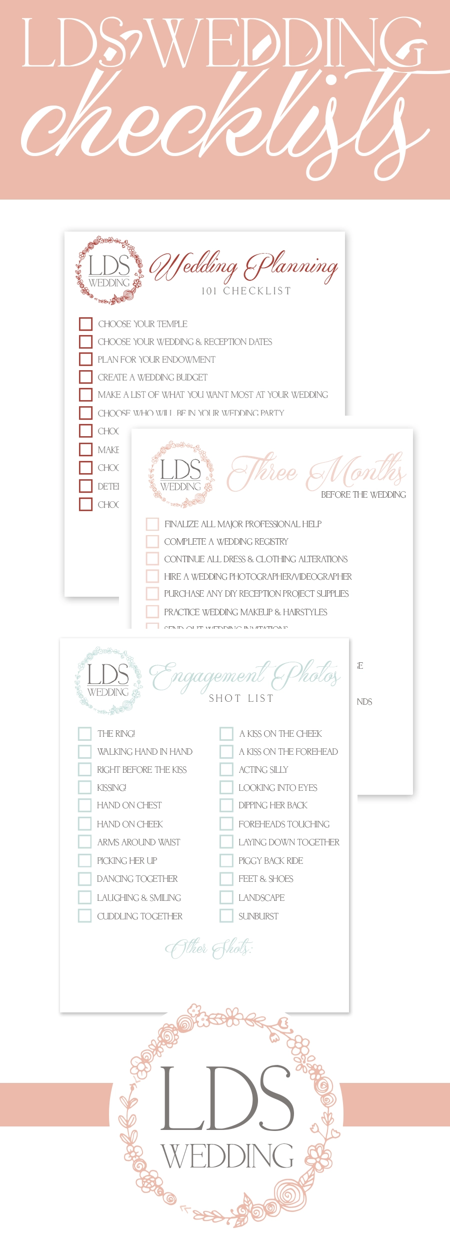 LDS Wedding Checklists Free Printable For All Your Planning Needs 