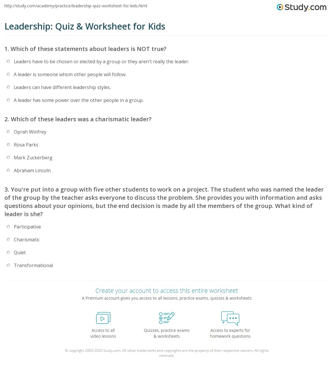 Are You A Leader Quiz Printable Are You A Leader Quiz Printable