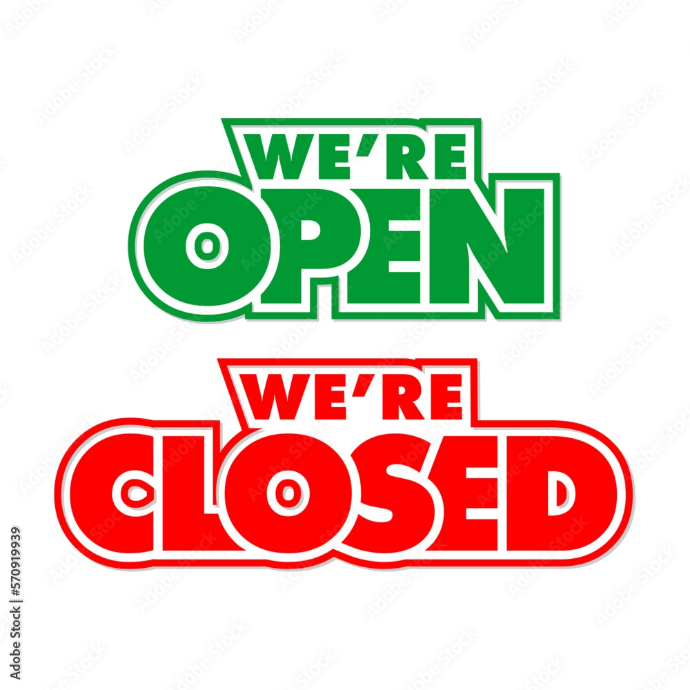 Printable Closed & Open Sign Template Printable Closed & Open Sign Template