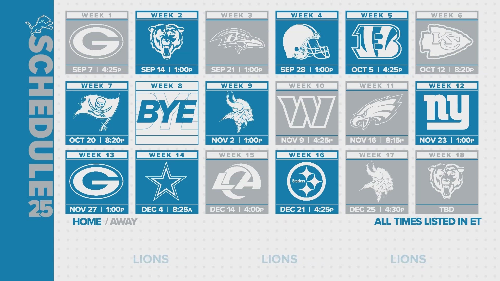 Lions Season Schedule Released Lions Season Schedule Released