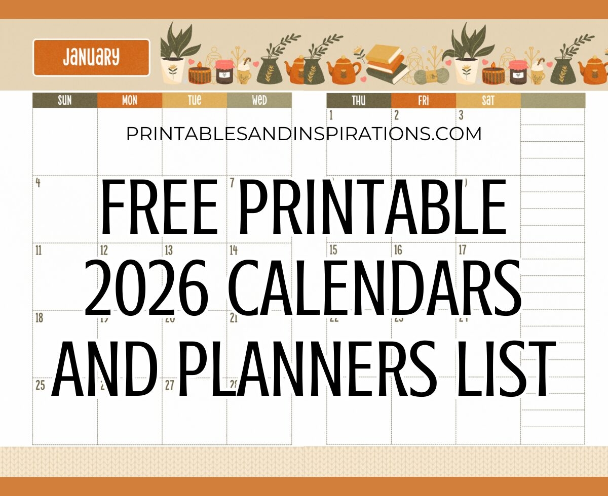 Free Monthly Printables 2026 Planner Free Monthly Printables 2026 Planner