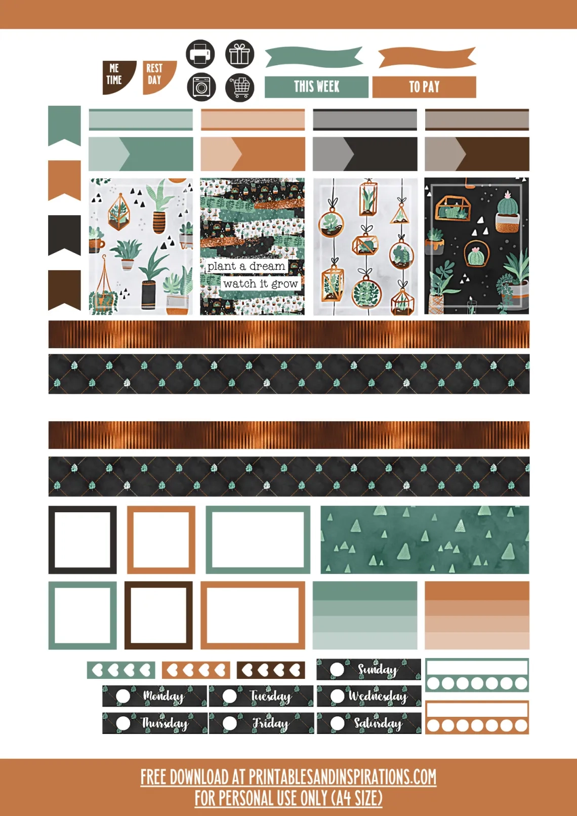 List Of Pretty Planner Stickers Free Printable Print And Cut 