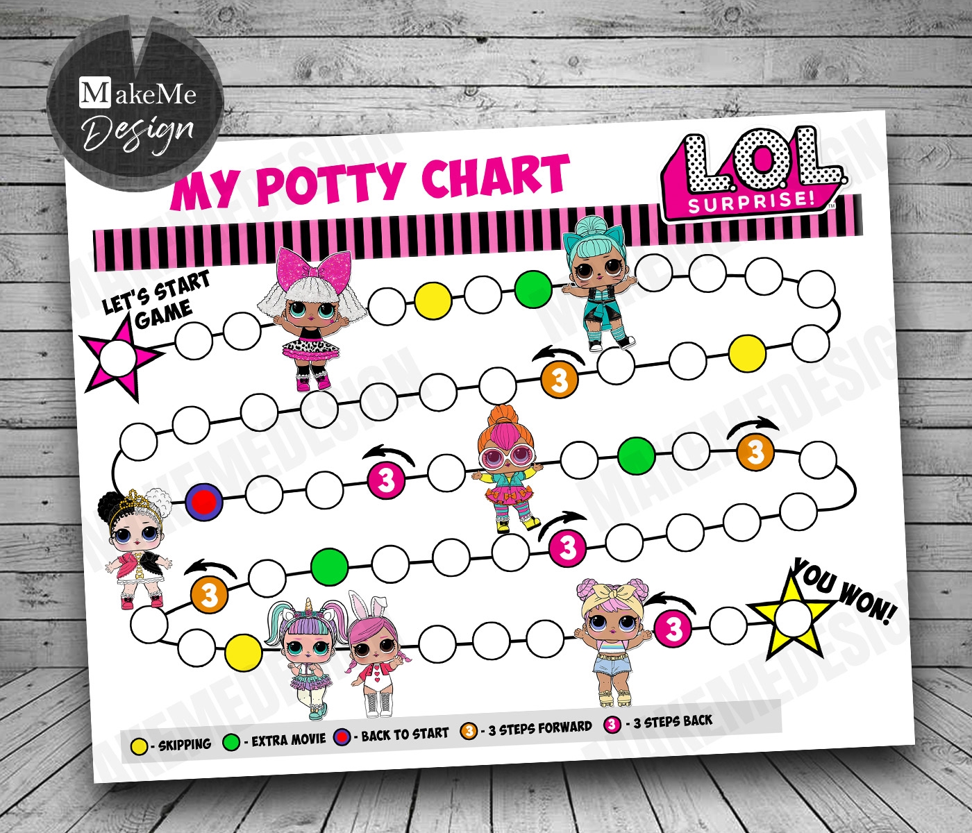 Lol Surprise Dolls Reward Chart Lol Surprise Dolls Potty Chart