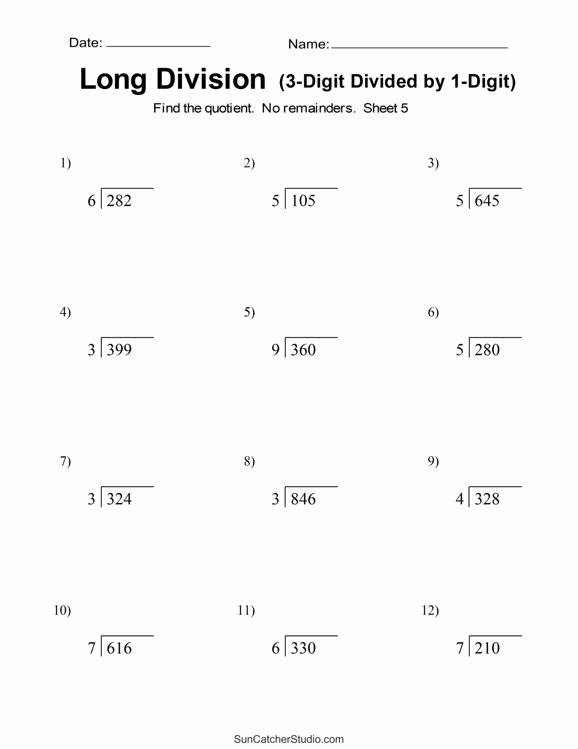 2 Ditgit Long Division Sheets Printable 2 Ditgit Long Division Sheets Printable