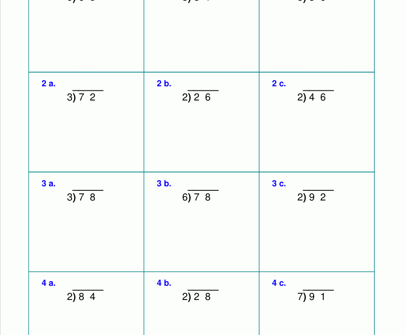 Long Division Worksheets For Grades 4 6