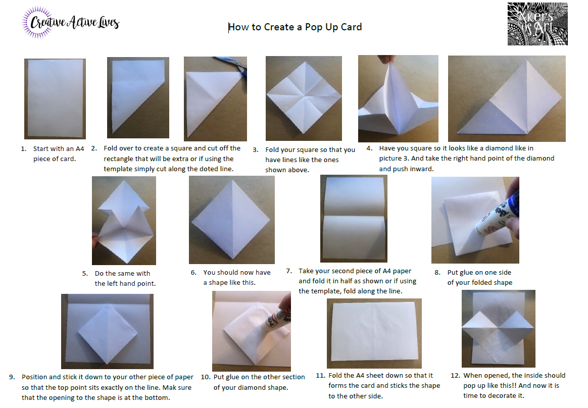 Make A Pop Up Card Creative Active Lives