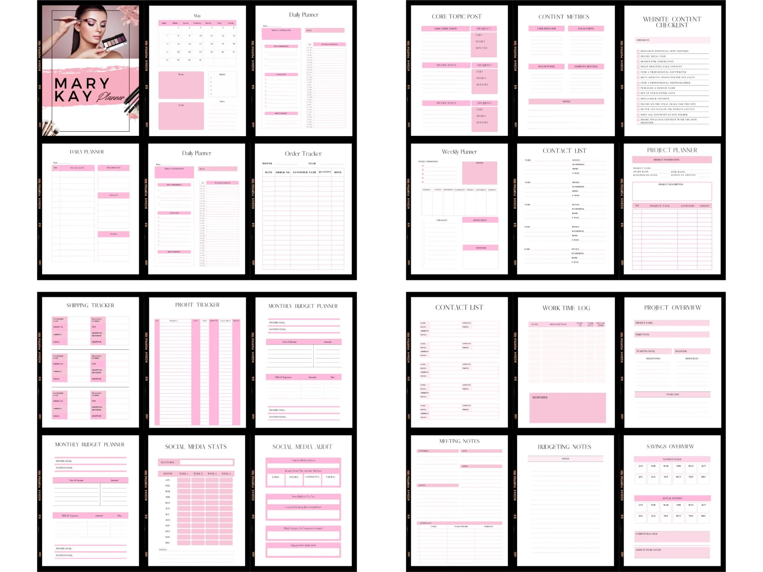 Mary Kay 2025 PDF Printable Business Planner Organizer For Beauty Consultant Mary Kay Business Etsy Finland