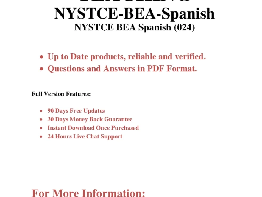 Mastering The NYSTCE BEA Spanish 024 Exam Complete Expert Guide