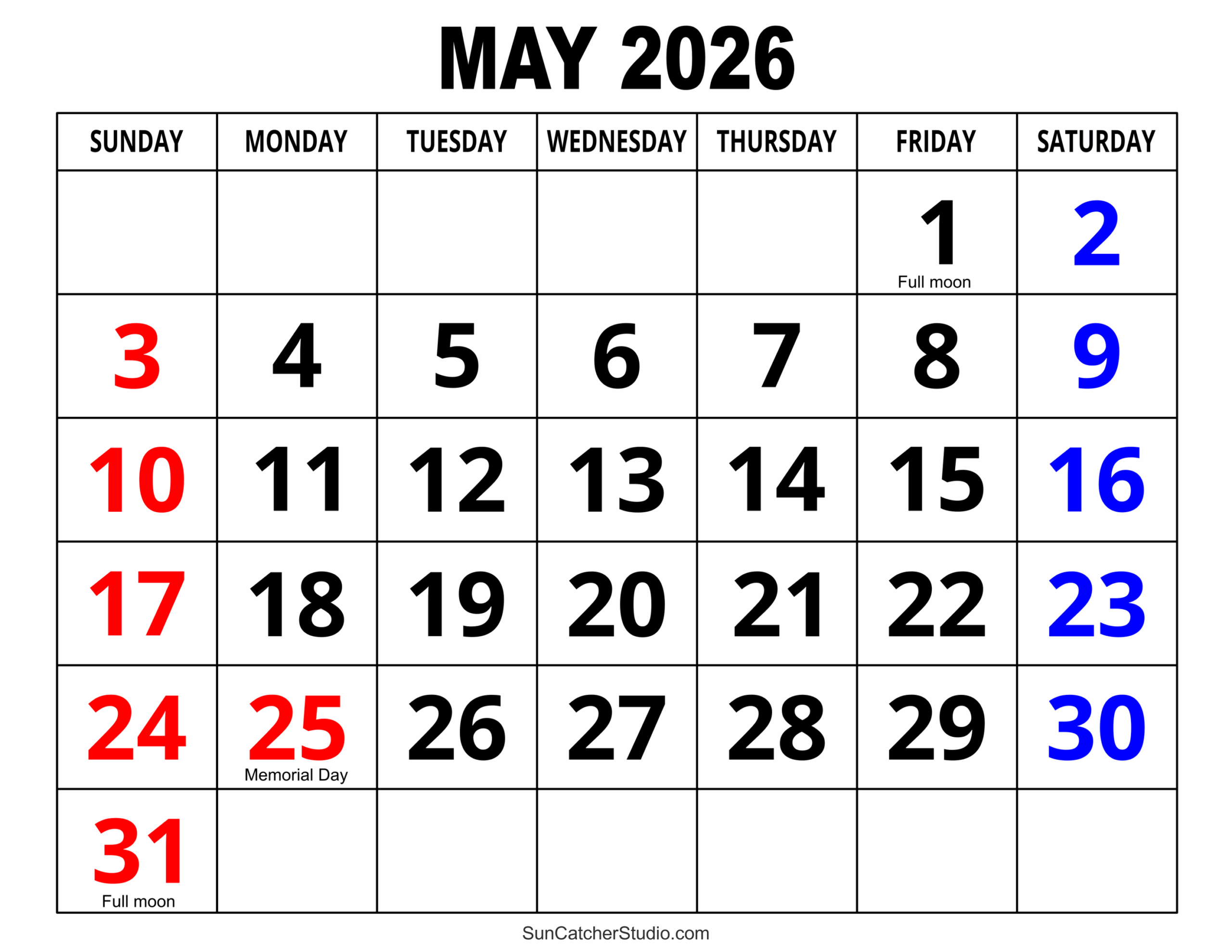 May 2026 Calendar Free Printable Free Printables Monograms May 2026 Calendar Free Printable Free Printables Monograms