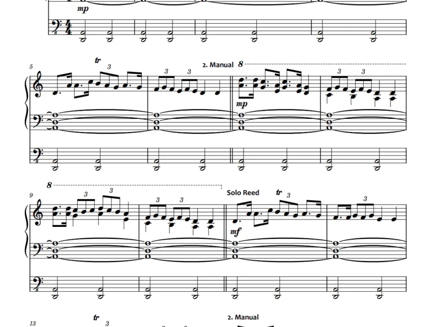 Medival Tune For Organ Sheet Music Music For Organ