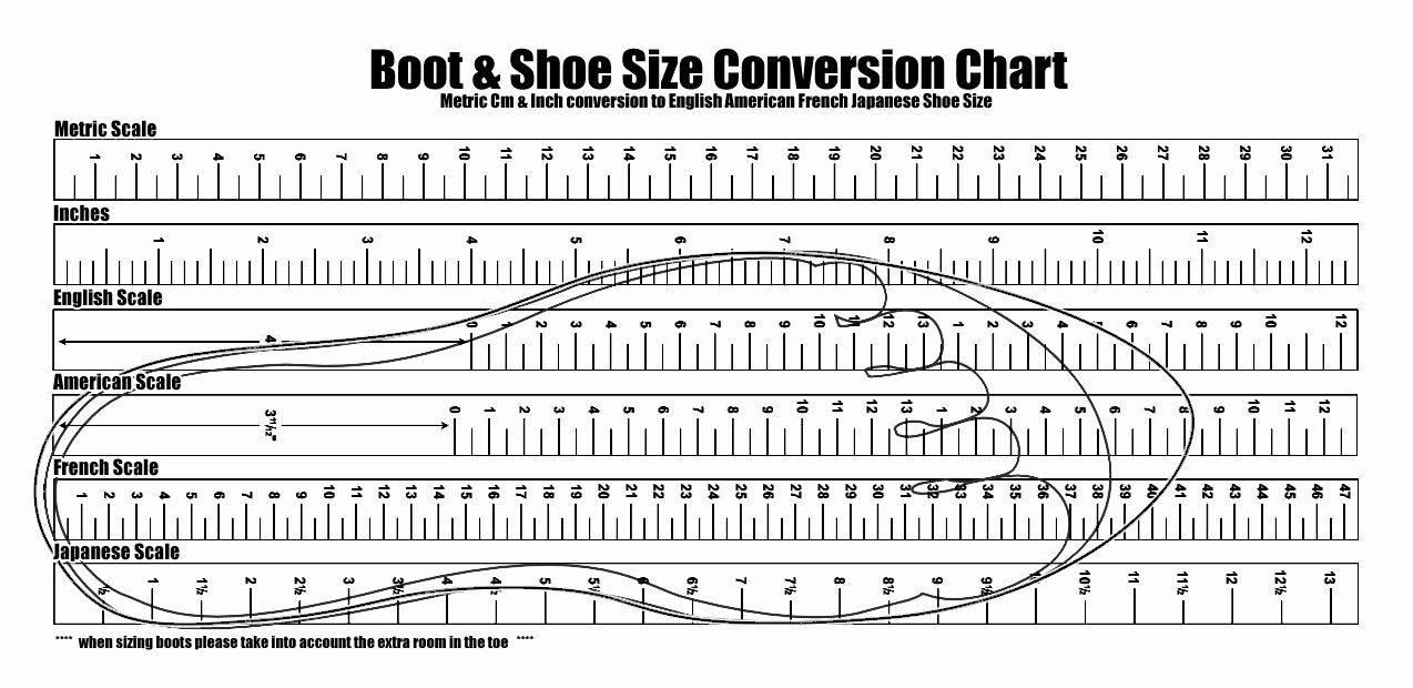 Men amp 039 s Foot Measurement Chart Printable European Men s Shoe 