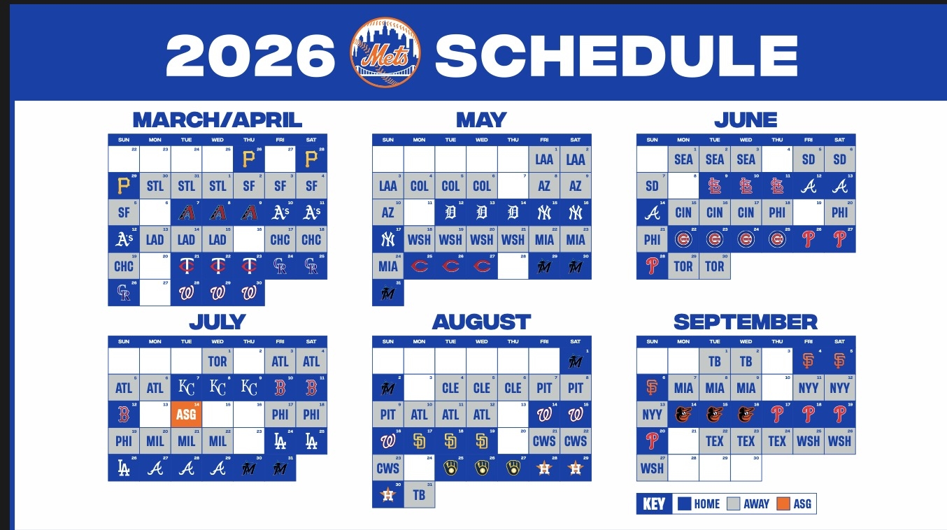 Mets Announce 2026 Schedule New Culture Yet To Be Announced 