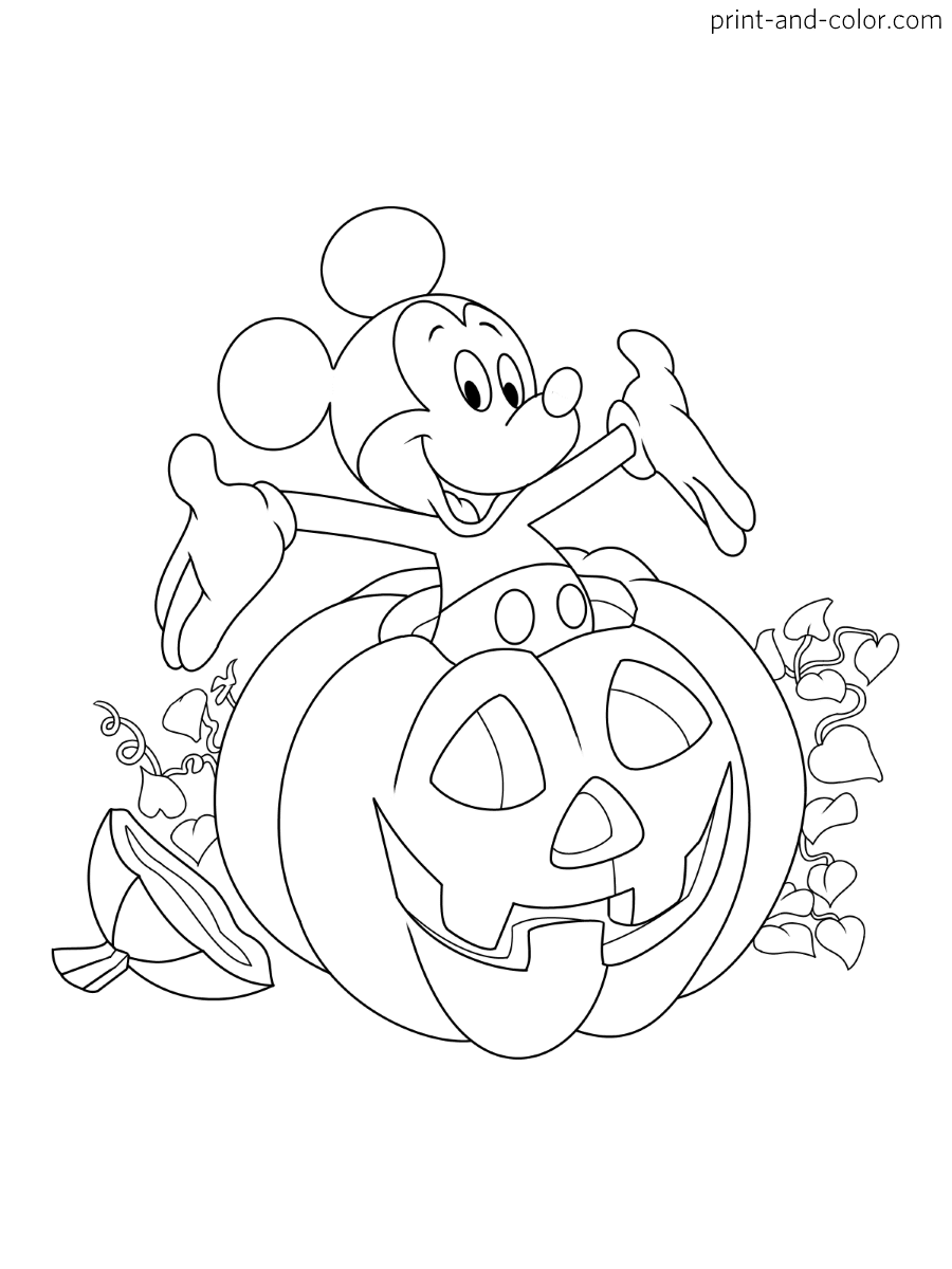 Printable Disney Halloween Coloring Sheets