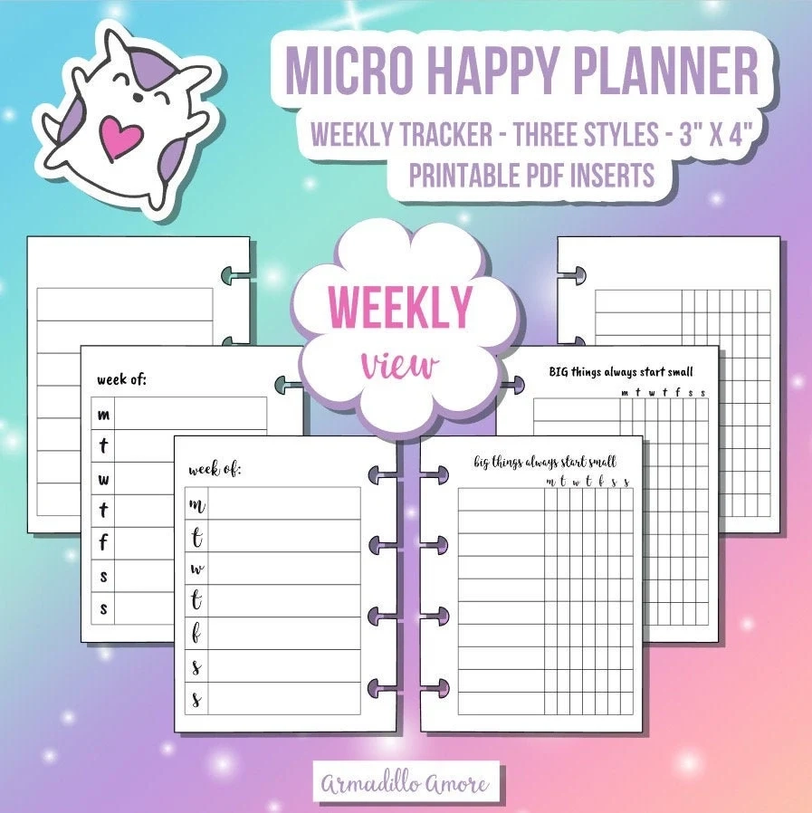 Free Micro Happy Planner Printables