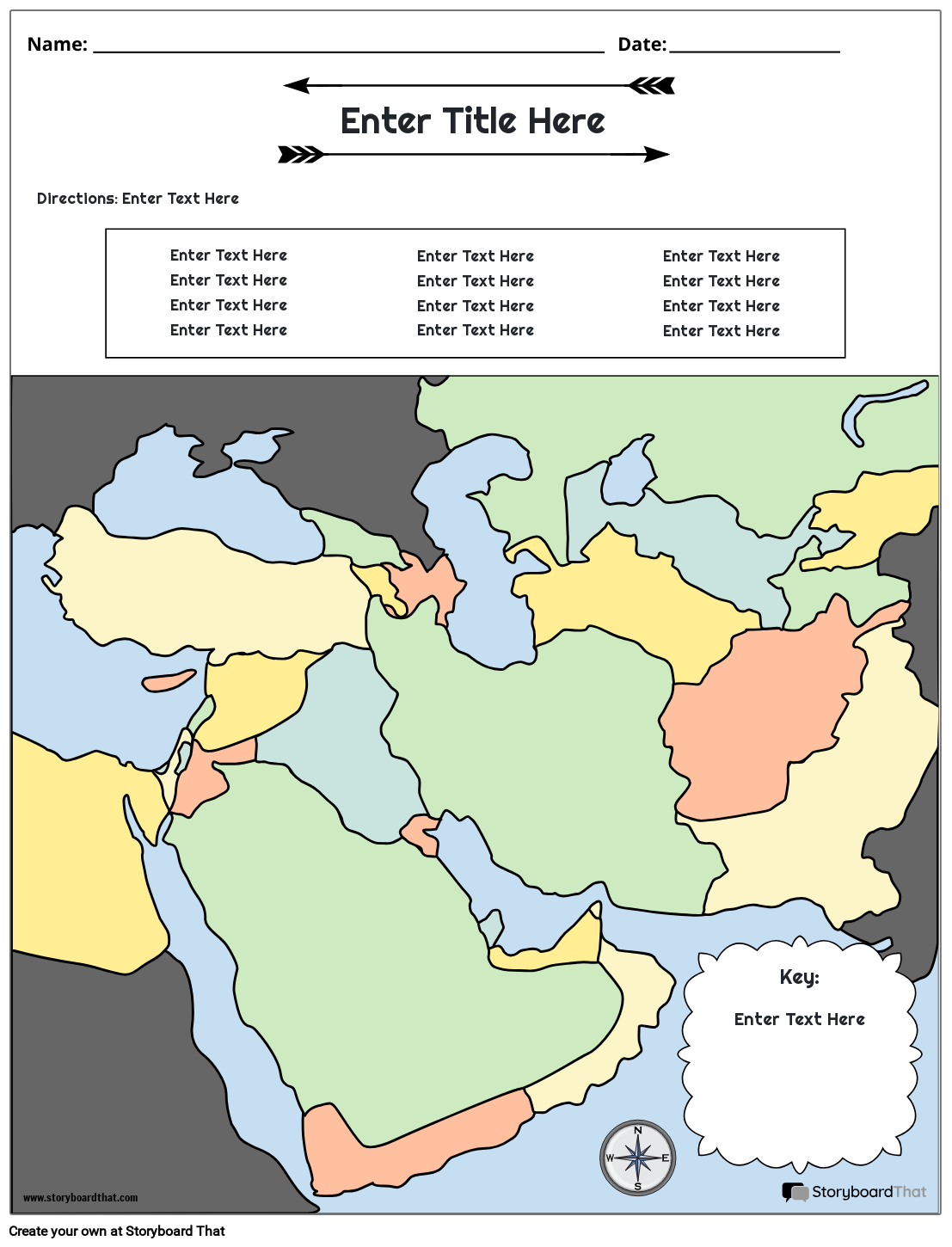 middle east storyboard von worksheet templates