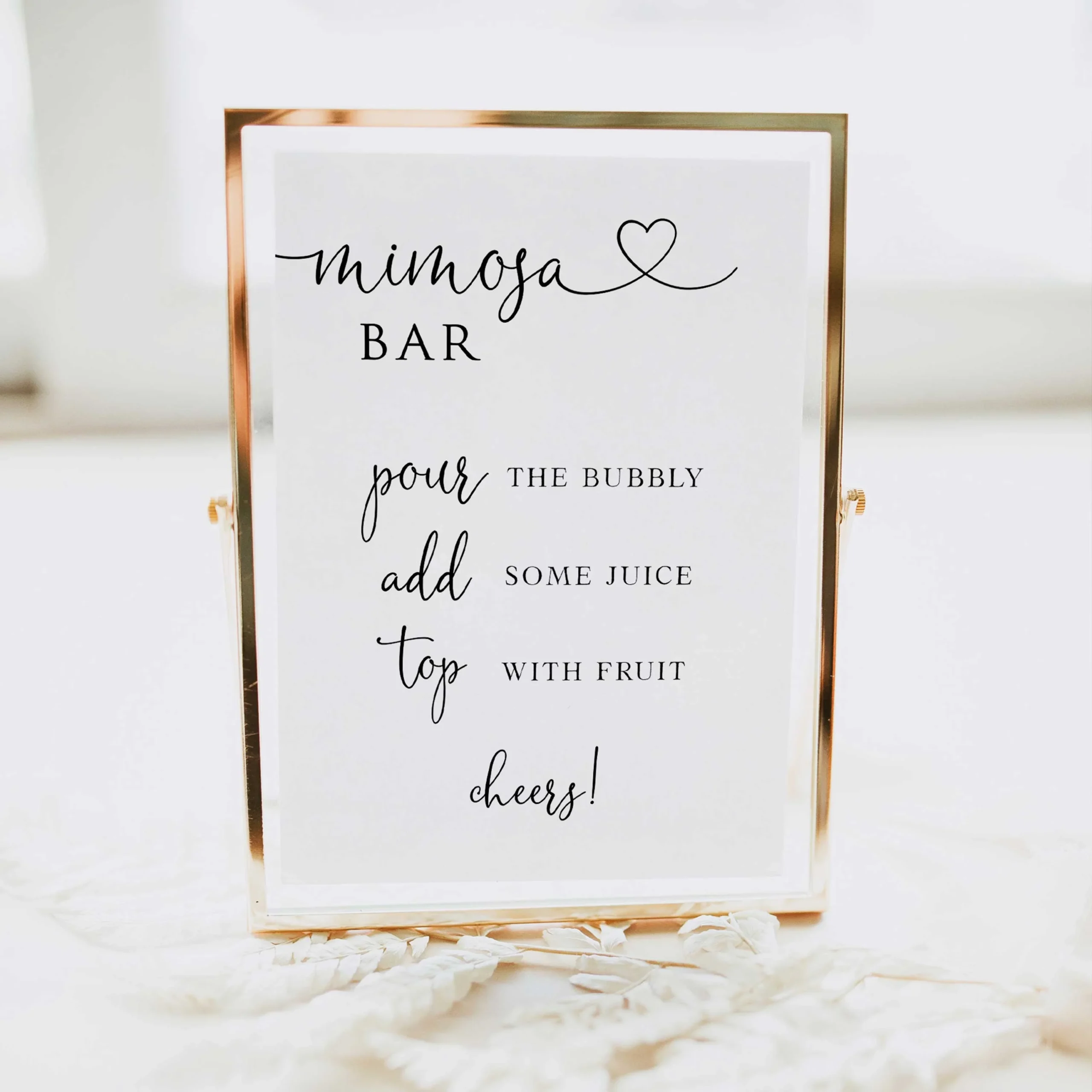 Mimosa And Mimosa Bar Sign Printable
