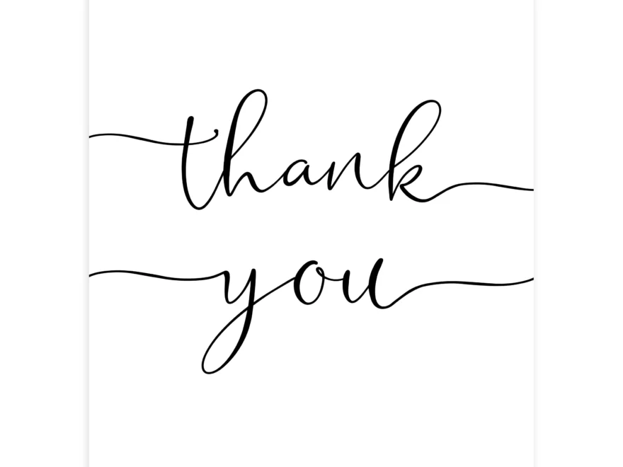 Minimalist Thank You Table Sign Printable Bridal Shower Signs