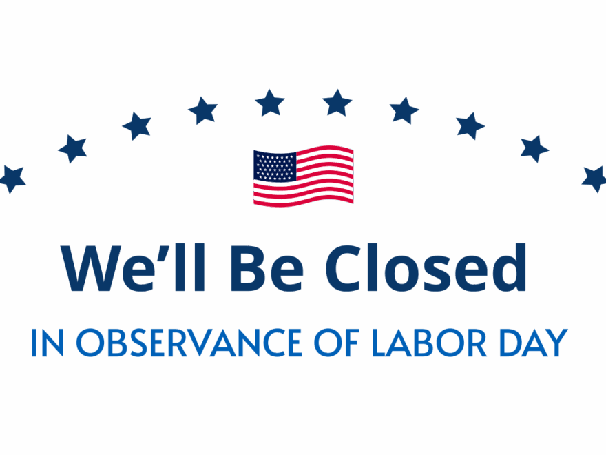 Minimalistic Closed On Labor Day Sign Template Square Signs