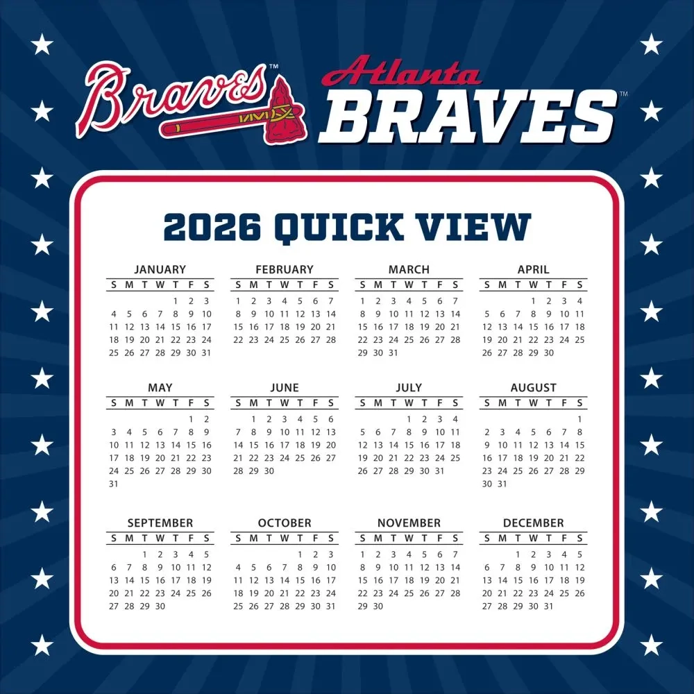 MLB Atlanta Braves 2026 Desk Calendar Calendars MLB Atlanta Braves 2026 Desk Calendar Calendars